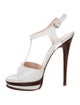 Casadei Leather T-Strap Sandals