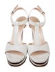 Casadei Leather T-Strap Sandals