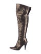 Casadei Snakeskin Animal Print Boots