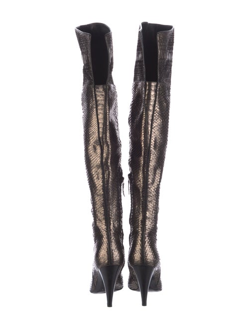 Casadei Snakeskin Animal Print Boots