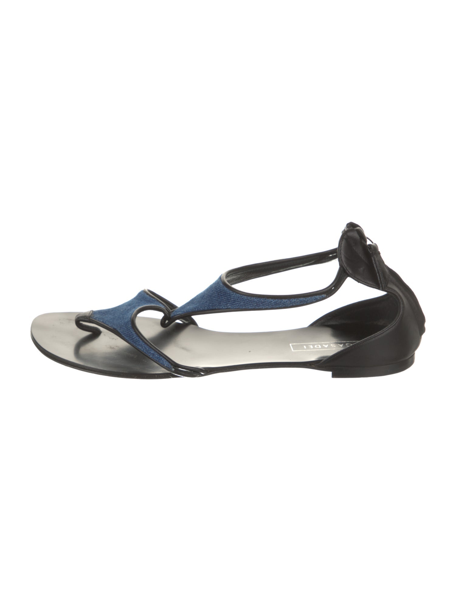 Casadei Denim Slingback Sandals