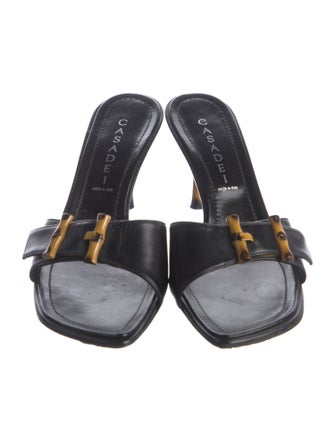 Casadei Leather Slides