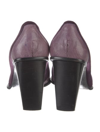 Casadei Suede Colorblock Pattern Pumps