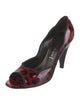 Casadei Patent Leather Printed D'Orsay Pumps