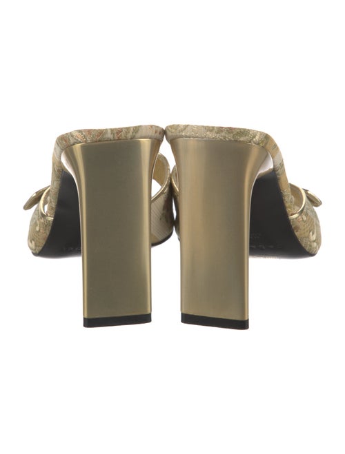 Casadei Printed Crystal Embellishments Slides