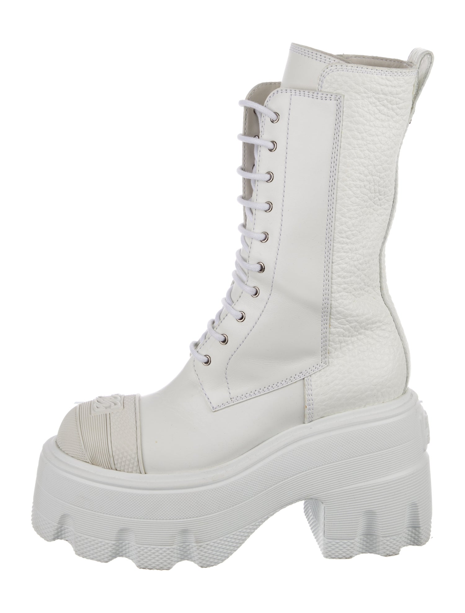 Casadei Leather Combat Boots