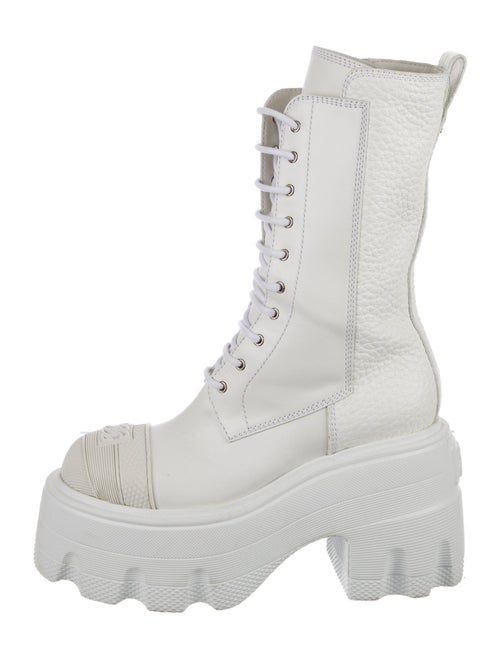 Casadei Leather Combat Boots