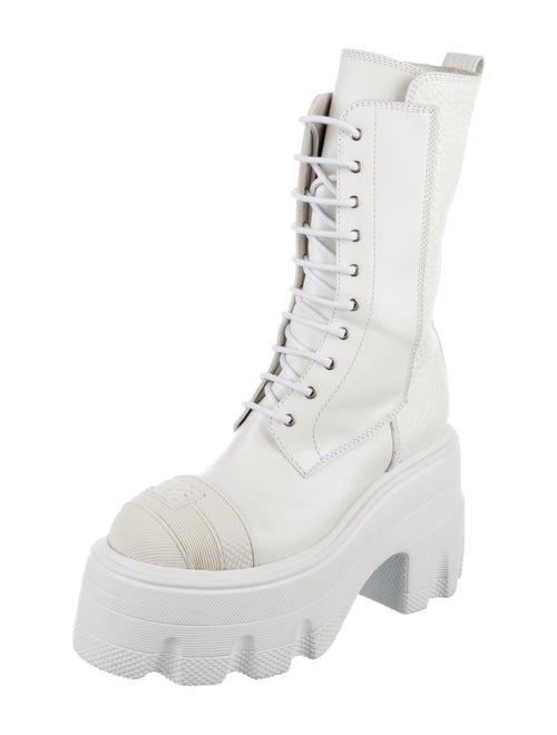 Casadei Leather Combat Boots