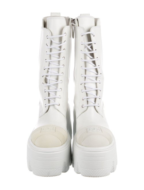 Casadei Leather Combat Boots