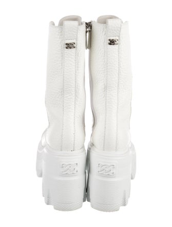 Casadei Leather Combat Boots