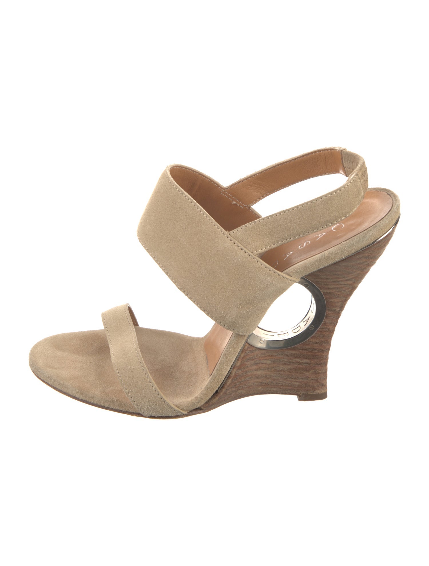 Casadei Suede Slingback Sandals