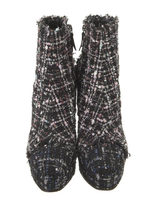 Casadei Tweed Tweed Pattern Boots