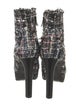 Casadei Tweed Tweed Pattern Boots