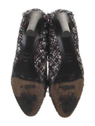 Casadei Tweed Tweed Pattern Boots