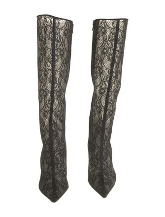 Casadei Lace Lace Pattern Boots
