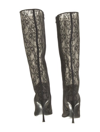 Casadei Lace Lace Pattern Boots