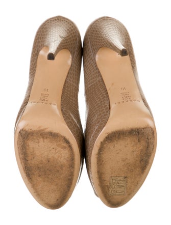 Casadei Leather Animal Print Pumps