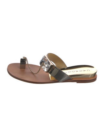 Casadei Leather Slides