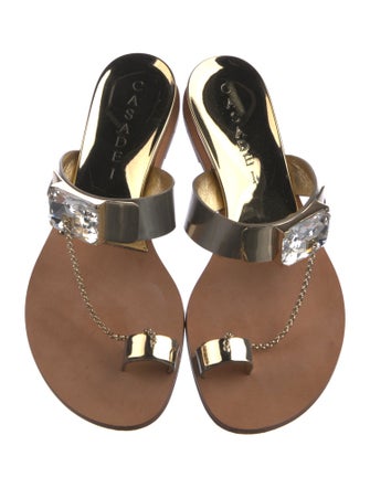 Casadei Leather Slides