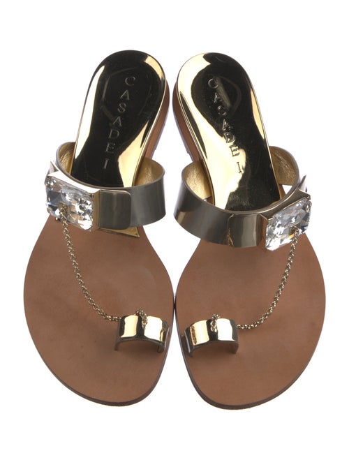 Casadei Leather Slides