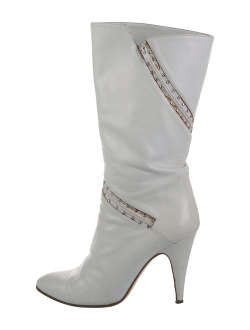 Casadei Leather Studded Accents Boots