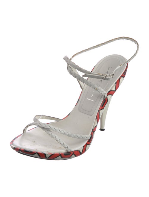 Casadei Leather Printed Sandals