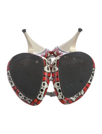 Casadei Leather Printed Sandals