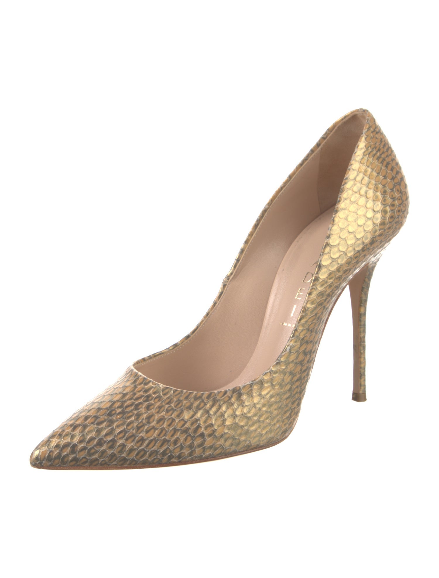 Casadei Snakeskin Animal Print Pumps