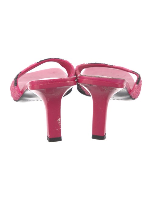 Casadei Leather Animal Print Slides