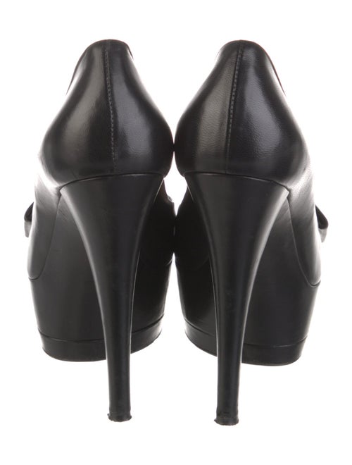 Casadei Leather Bow Accents Pumps