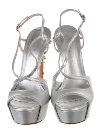 Casadei Leather Animal Print T-Strap Pumps