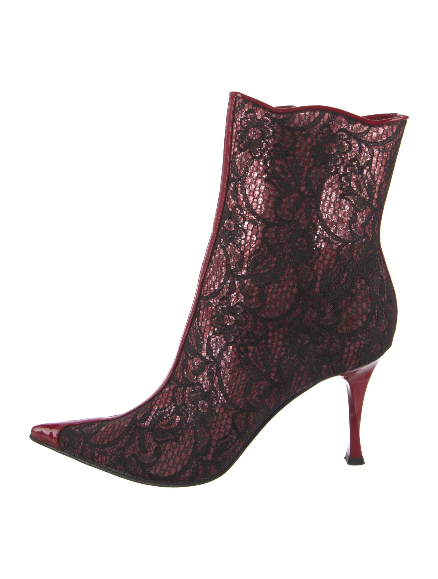 Casadei Lace Lace Pattern Boots