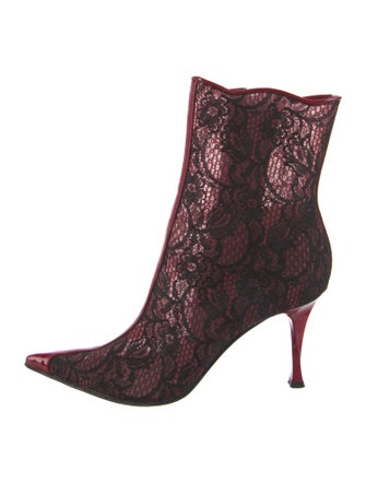 Casadei Lace Lace Pattern Boots