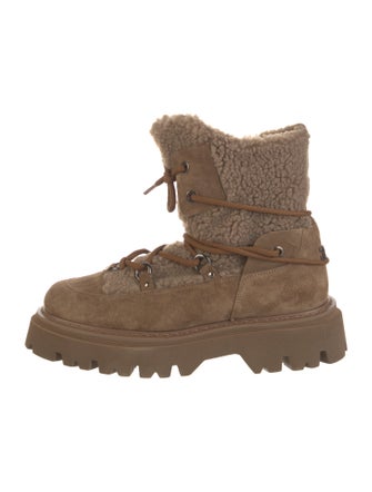 Casadei Suede Lace-Up Boots