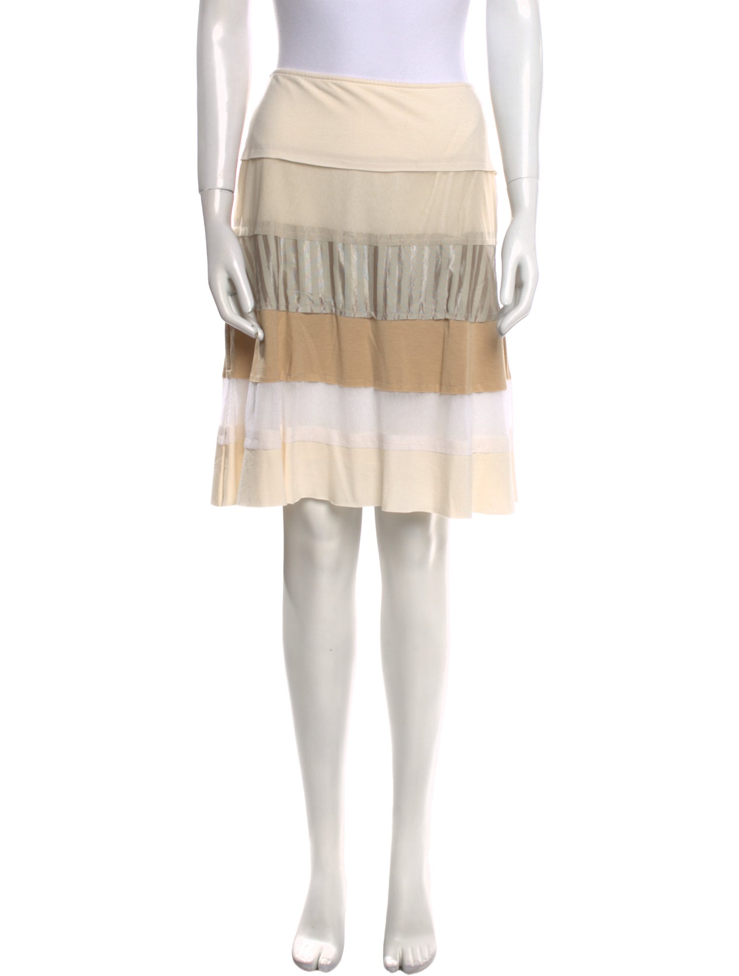 Casadei Colorblock Pattern Knee-Length Skirt