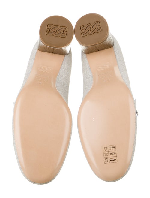 Casadei Canvas Crystal Embellishments Pumps