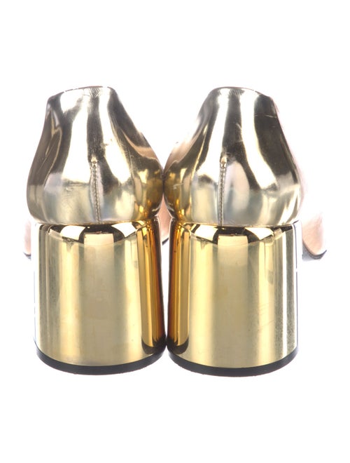 Casadei Leather Colorblock Pattern Pumps