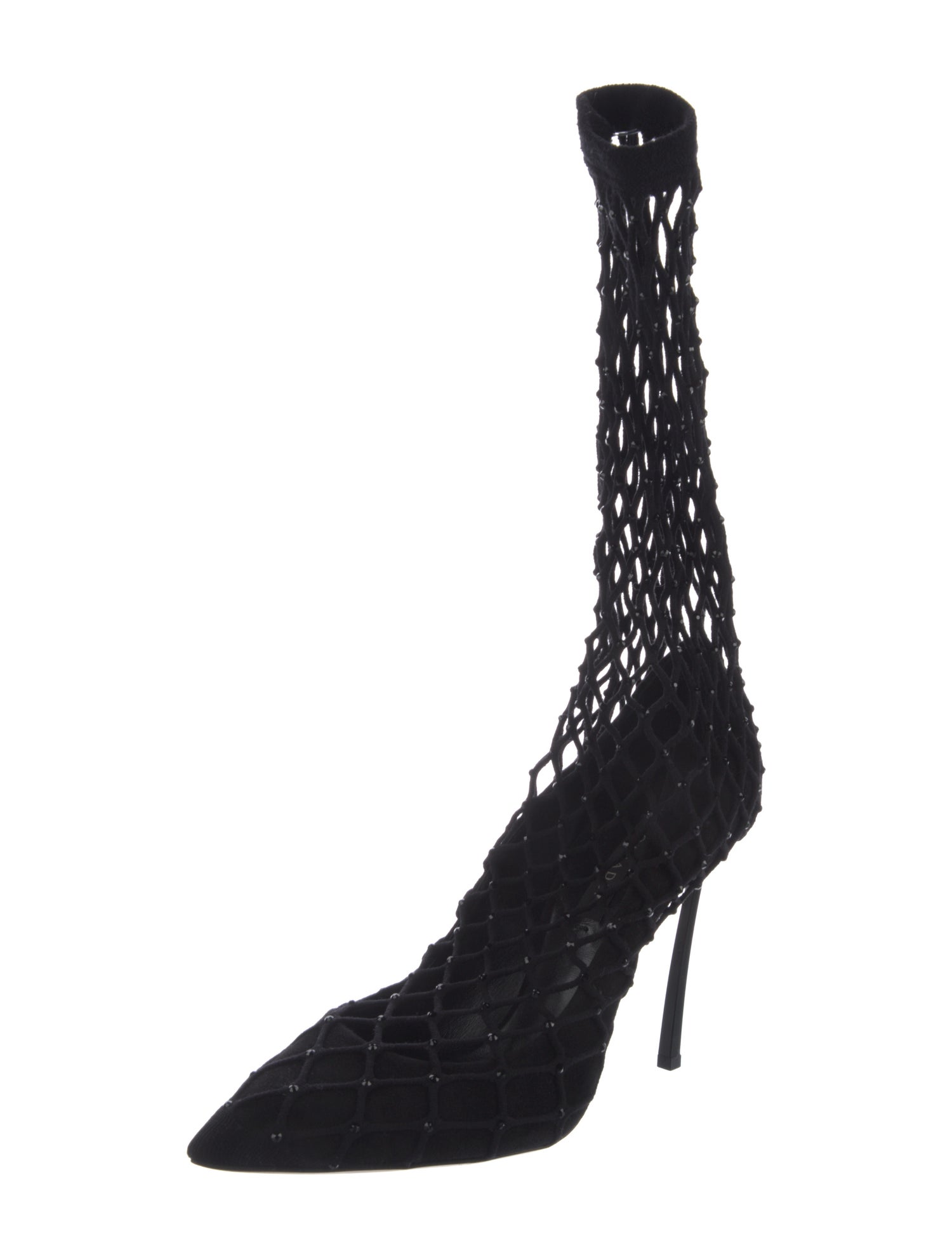 Casadei Suede Crystal Embellishments Sock Boots