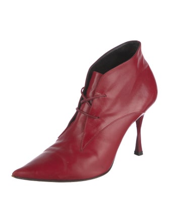 Casadei Leather Lace-Up Boots