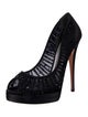 Casadei Satin Crystal Embellishments Pumps