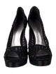 Casadei Satin Crystal Embellishments Pumps