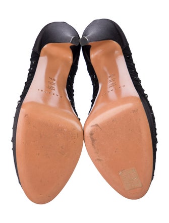 Casadei Satin Crystal Embellishments Pumps
