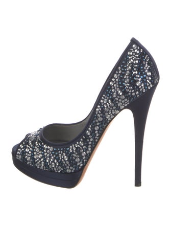 Casadei Crystal Crystal Embellishments Pumps