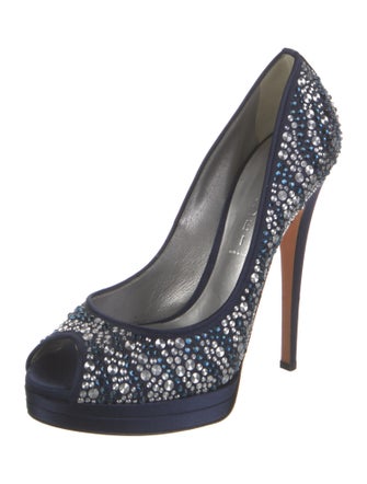 Casadei Crystal Crystal Embellishments Pumps