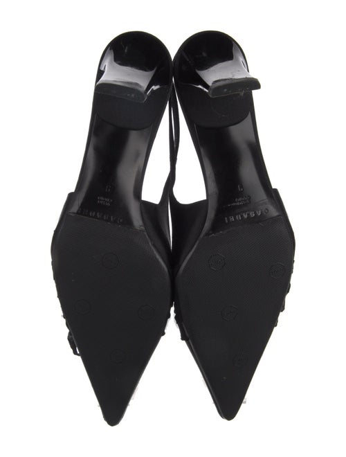 Casadei Satin Bow Accents Slingback Pumps