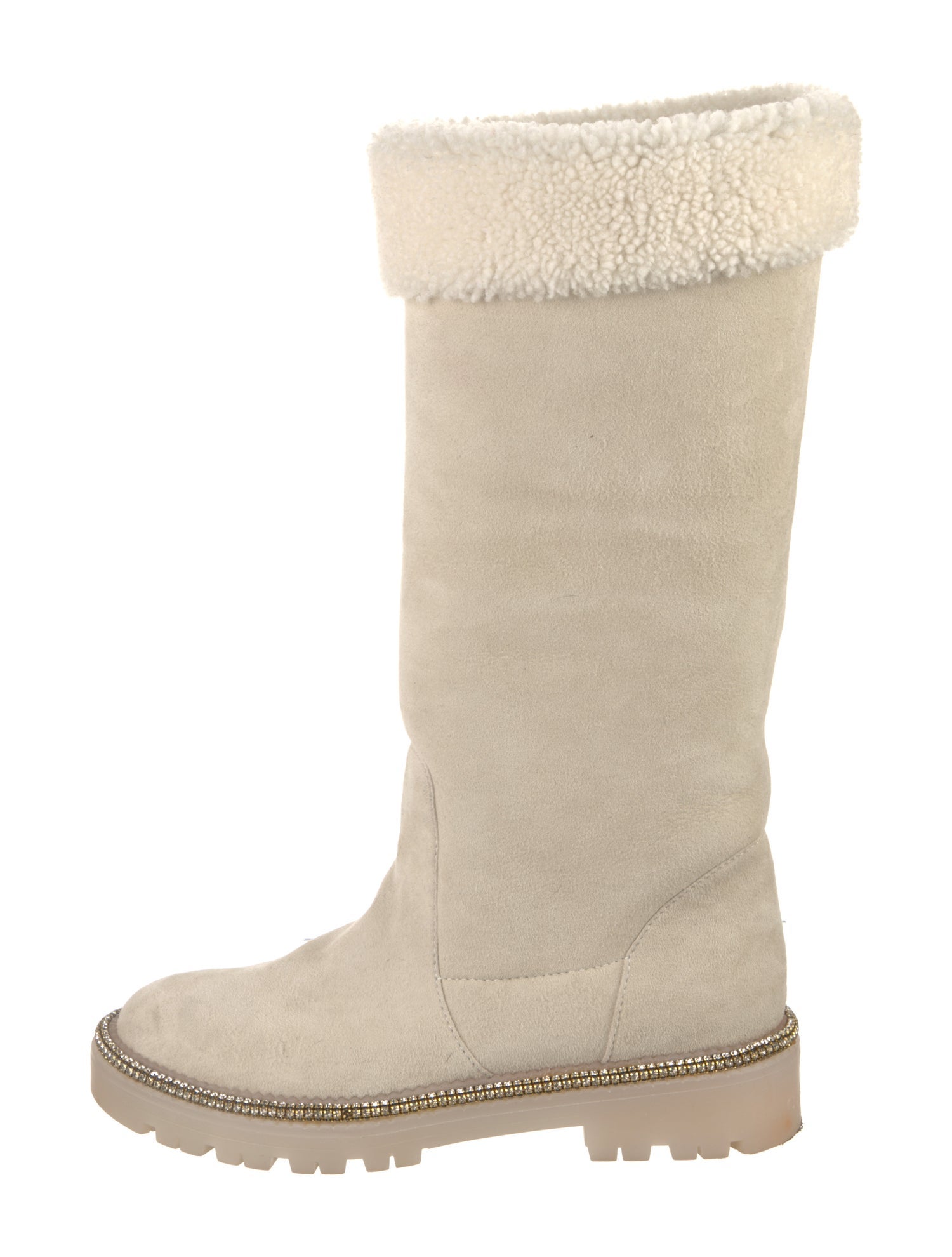 Casadei Suede Crystal Embellishments Boots