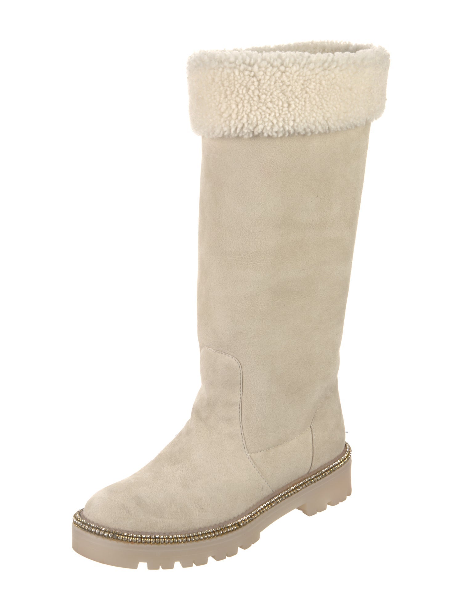 Casadei Suede Crystal Embellishments Boots