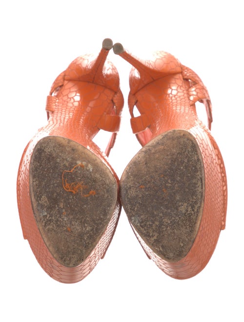 Casadei Patent Leather Animal Print Sandals