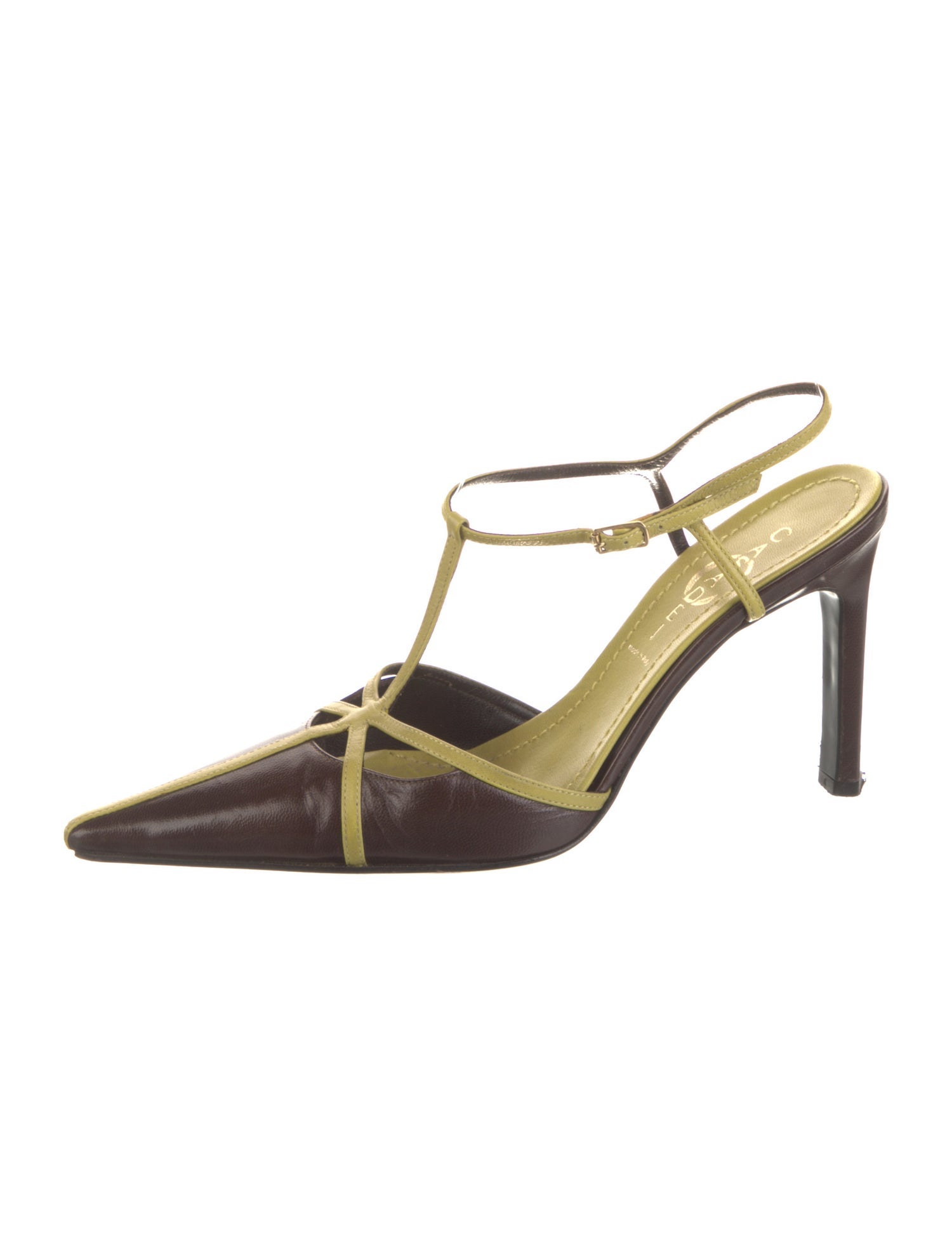 Casadei Leather T-Strap Pumps