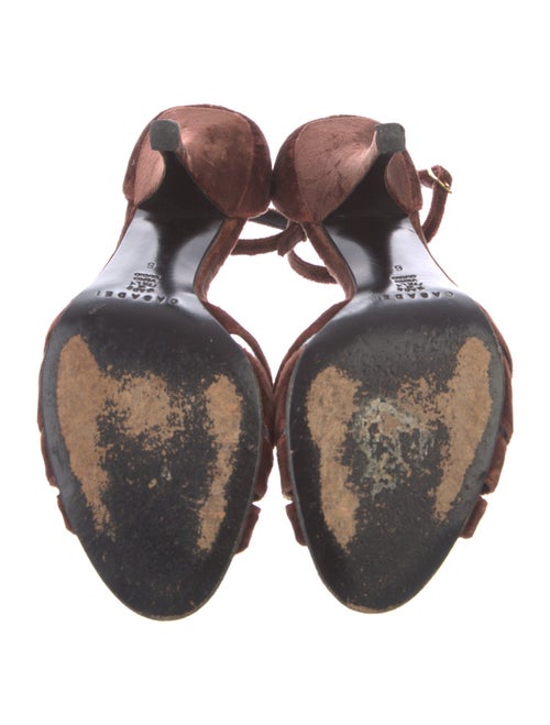 Casadei Velvet Crystal Embellishments Sandals